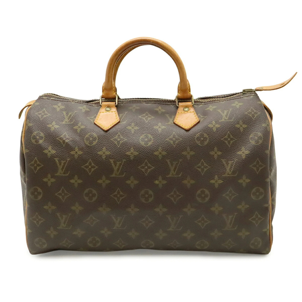 LOUIS VUITTON Brown Monogram Speedy 35 Bag